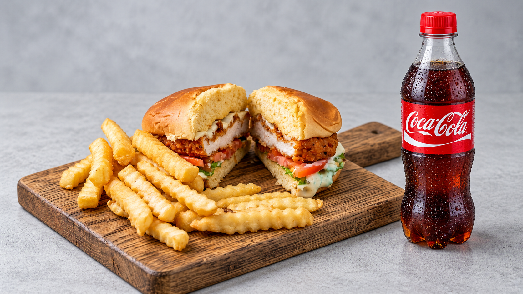 Crispy chicken sandwich combo